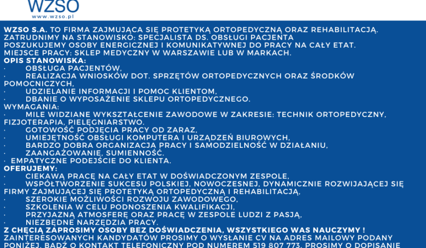 nr ukraiński -3 Oferta pracy